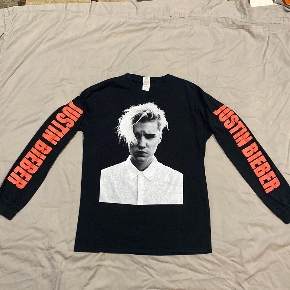 Justin Bieber Purpose Tour 2016 concert reprint long sleeve tshirt size medium